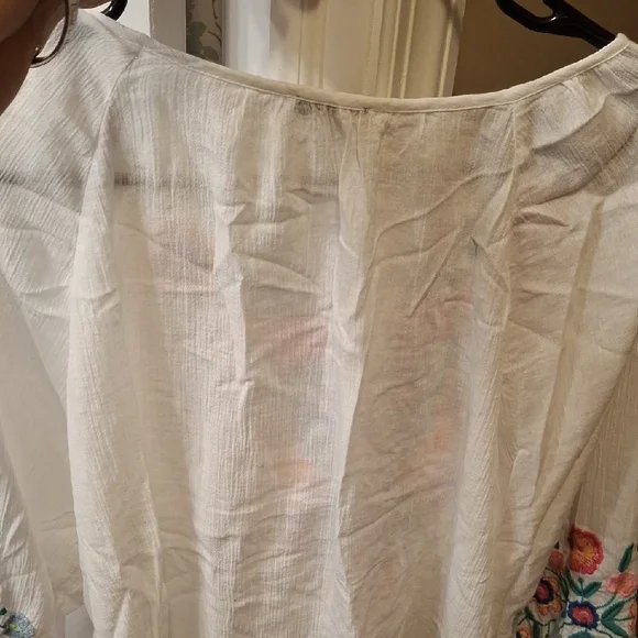 Talbots - Petite-White Embroidered Blouse - Picture 6 of 6